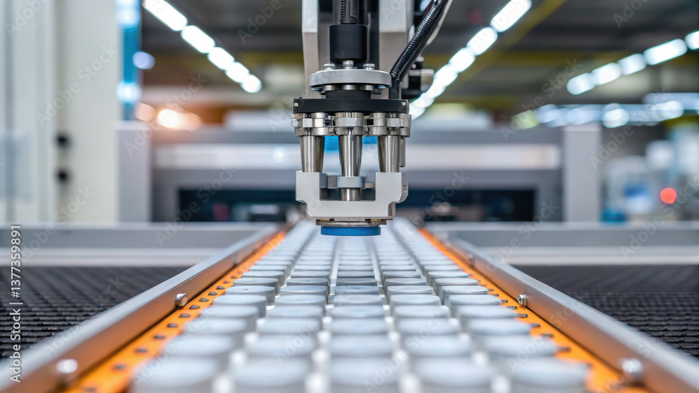 Poster automated machinery in manufacturing industry showcases advanced automation technology efficiently h