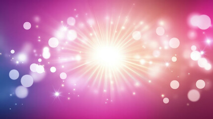 Obraz premium Bright and colorful light burst with soft bokeh effects