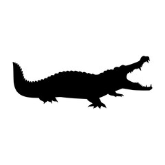 Obraz premium Crocodile Silhouette Vector Graphic