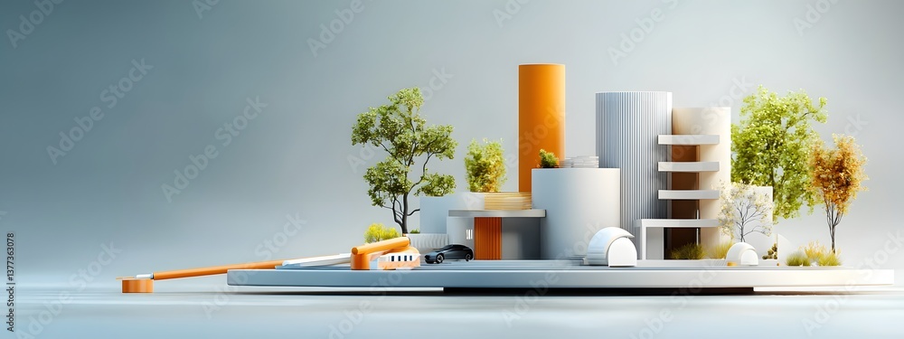 Poster precise 3d rendering of technical drawings and schematic diagrams for a sophisticated modernist insp