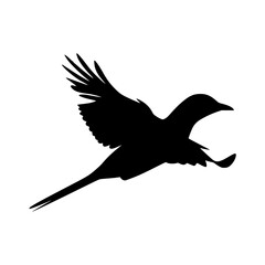Obraz premium Silhouette Bird Flying - Graphic Design Element