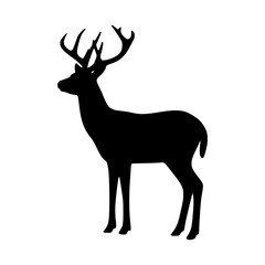 Fototapeta premium Deer Silhouette Vector Graphic