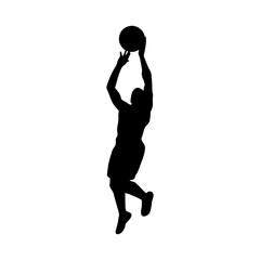 Basketball Player Silhouette - Action Shot