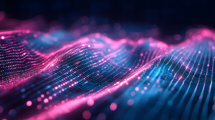 Abstract data flow wallpaper glowing lines background digital wave patterns futuristic environment technology concept