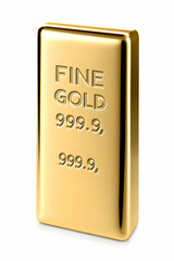 A shiny gold bar representing wealth and investment in the financial market. Perfect for discussions on economics and luxury.