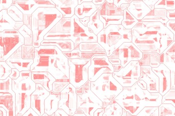 cute red hi-tech computer template digital graphic background illustration