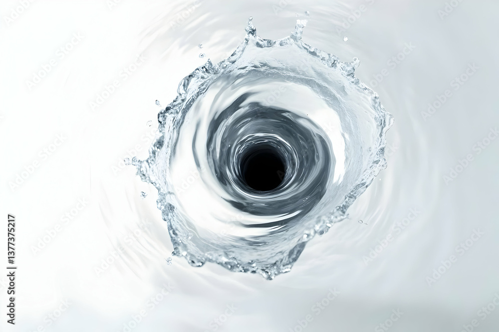 Poster a striking image of swirling water creating dynamic patterns, showcasing the beauty and movement of 