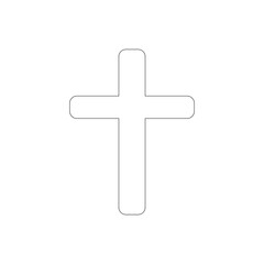 Obraz premium cross on a white