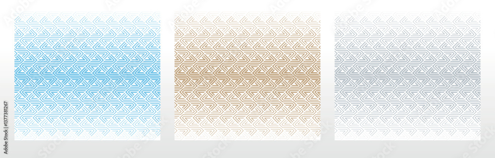 Poster set of abstract geometric patterns. seamless vector backgrounds. colored ornaments graphic modern pa