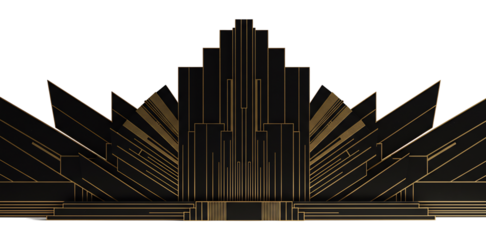 幾何学模様 黒金装飾 豪華背景