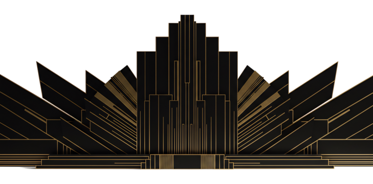 幾何学模様 黒金装飾 豪華背景