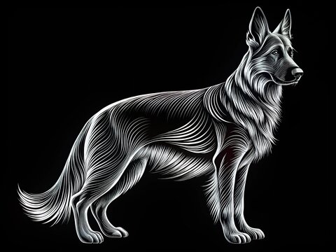 recommend clip art: German Shepherd Outline, Dog Silhouette, Pet Design