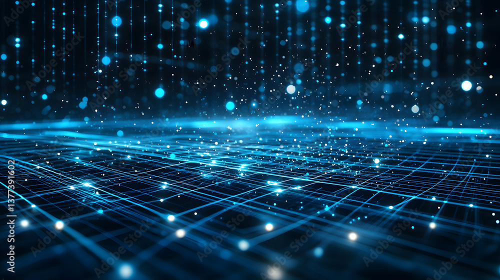 Poster abstract data flow representation through glowing lines digital wallpaper background futuristic desi