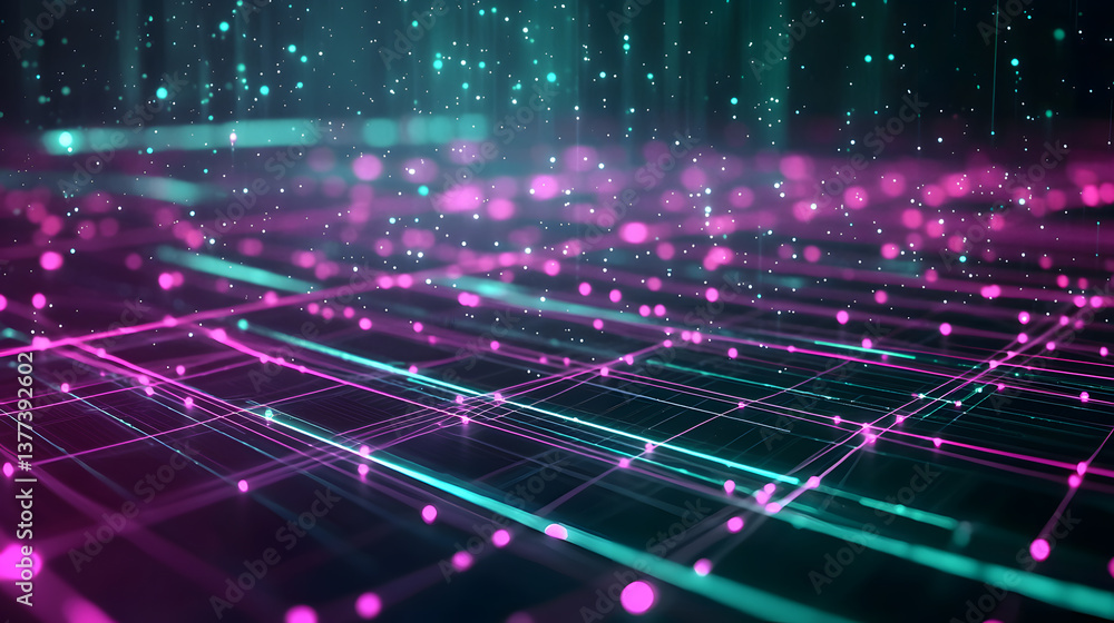 Aufkleber glowing line abstract data flow background wallpaper digital environment futuristic aesthetic dynami