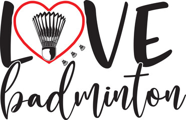 Love Badminton, Badminton Clipart, Shuttlecock
