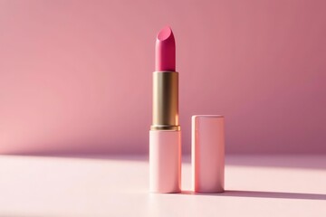 Elegant lipstick tube, pristine white backdrop, item, texture