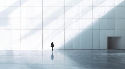 Illustration of a woman walking from back