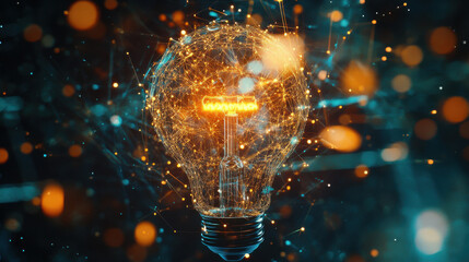 Lightbulb of ai innovation