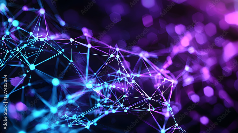 Poster blockchain cybersecurity and encryption visualized dynamic background wallpaper of digital network p