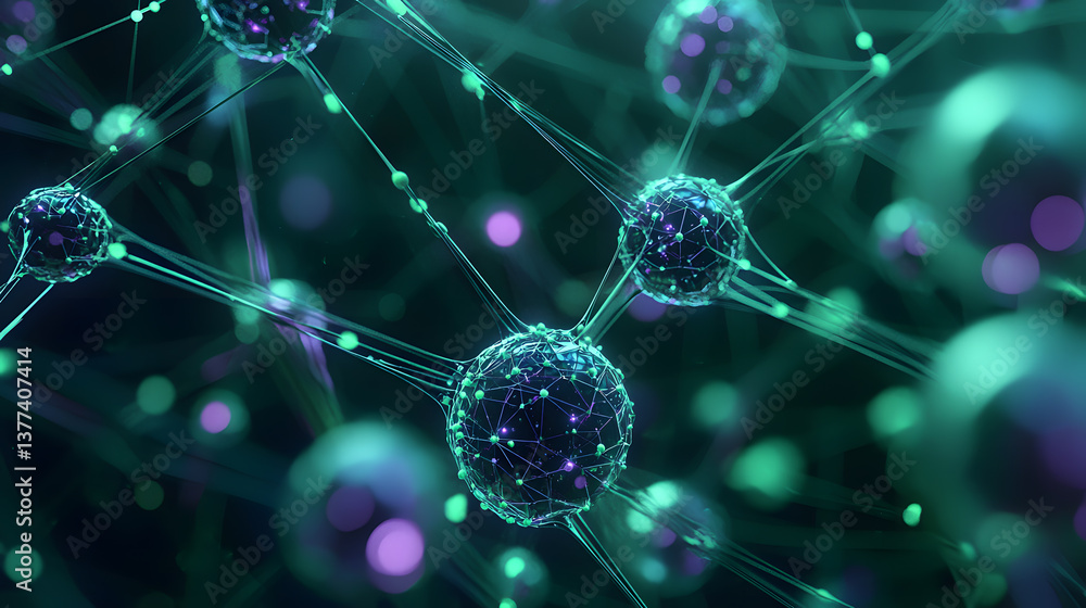 Poster decentralized systems visualize cloud computing digital wallpaper background abstract network design