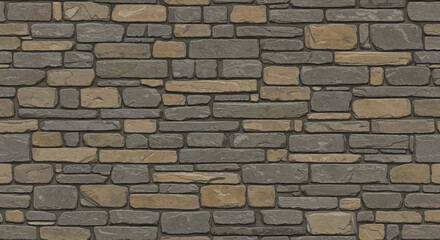 A timeless tapestry of grey and beige stones, reminiscent of ancient castles and rustic charm, showcasing a rough-hewn texture with subtle variations in shade.