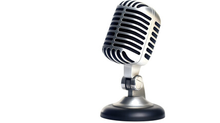 Fototapeta premium Black studio broadcast microphone png