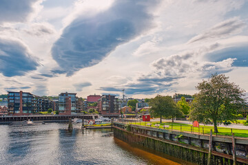 Fototapeta premium Trondheim, formerly Nidaros and Trondheim, is a city and municipality in Norway, capital of the county of Trøndelag.