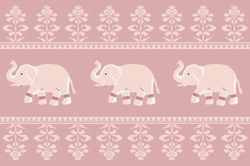 elephants pattern, Geometric, green,red,pink,
Beautiful Thailand,thai pattern,seamless,Traditional,ethnic,fabric pattern for textiles,rugs, wallpaper,clothing, sarong,batik,print,background,illustrat