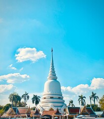 Thailand's beautiful Phra Sri Mahathat temple pagoda.