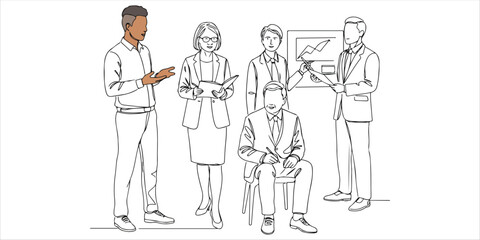 A diverse group of professionals, representing various ethnicities, ages, and body types, gathers in a workplace setting. Dressed in office attire, they reflect inclusivity and individuality.