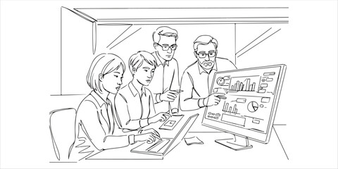 In a dynamic professional setting, a team of experts works together to analyze complex data and develop effective strategies. Through thoughtful discussions and collaborative problem solving.