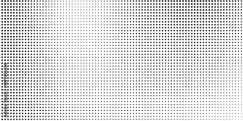 Poster dotted gradient halftone background. horizontal seamless dots pattern in pop art style. abstract mod