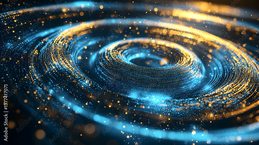 Poster quantum computing data visualization background digital swirl wallpaper futuristic design technology