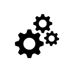 Gear shape icon. Vector sign. Engineering symbol