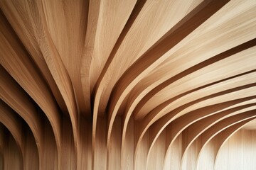 Wooden arch ceiling detail