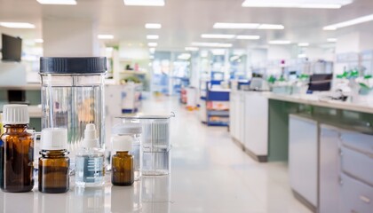 Pharmacy, Medicine and Research, laboratory with interior