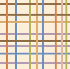 Retro Grid Pattern With Earth Tones