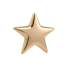 Obraz premium Three-dimensional golden star on a black background. transparent background.