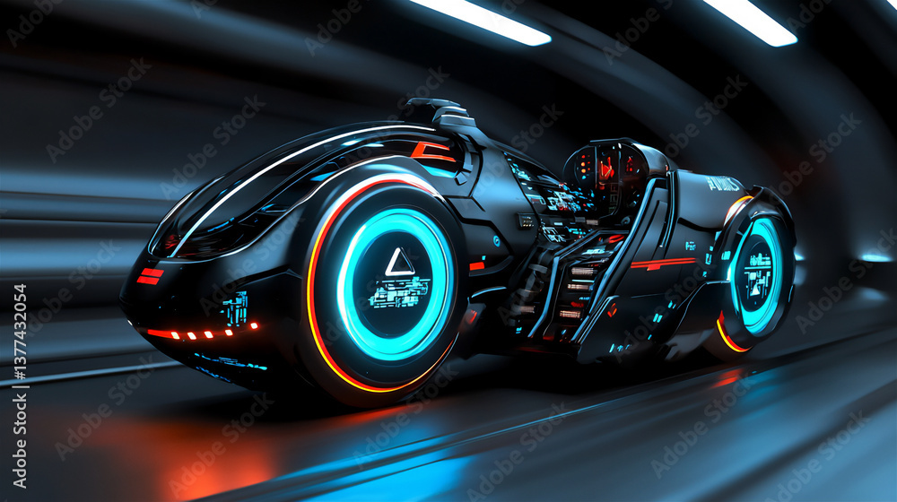 Poster a spaceship navigating through a cosmic vortex
