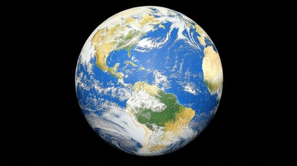 Fototapeta premium Pixelated Earth Globe Detailed World Map