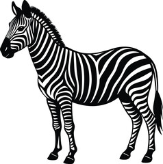 Obraz premium Zebra Silhouette Vector Illustration