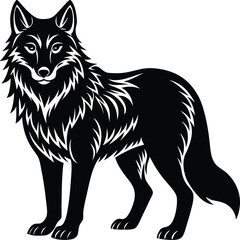 Wolf Silhouette Vector Illustration