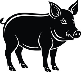 Pig Silhouette Vector Illustration