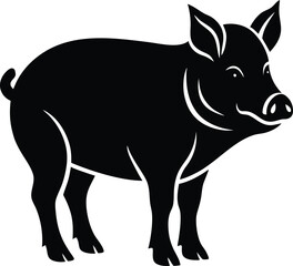 Pig Silhouette Vector Illustration