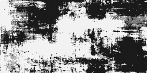 Fototapeta premium Black and white grunge. Distress overlay texture. Abstract surface dust and rough dirty wall background concept. Worn, torn, weathered effect. Vector illustration, EPS 10.