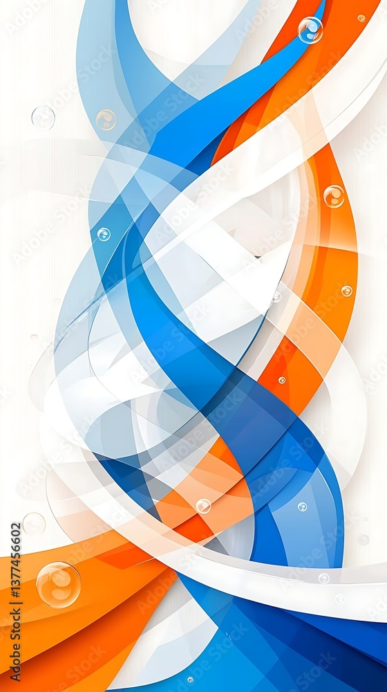 Poster abstract twisted lines design