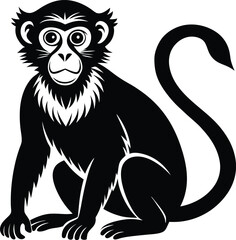 Monkey Silhouette Vector Illustration