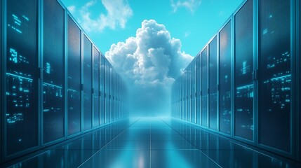 Cloud Computing Data Center with Multi Cloud Hybrid Cloud, Information Storage, Cyber Security, Encryption and Edge Computing