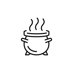 Magic cauldron icon. Simple magic cauldron icon for social media, app, and web design. Vector illustration.