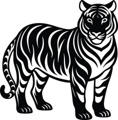 Tiger Silhouette Vector Illustration